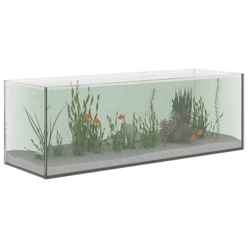 Akvariumas su saugykla Skaidrus 60 x 20 x 20 cm Stiklas