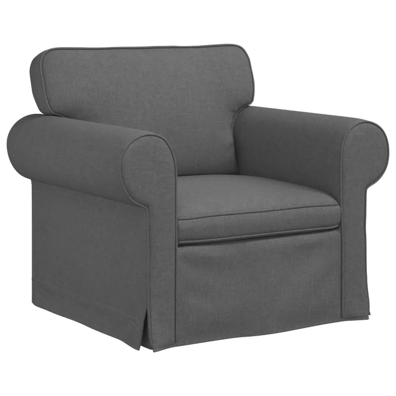 Sofos komplektas 2 pcs Tamsiai pilka 245 x 82 x 80 cm audinys