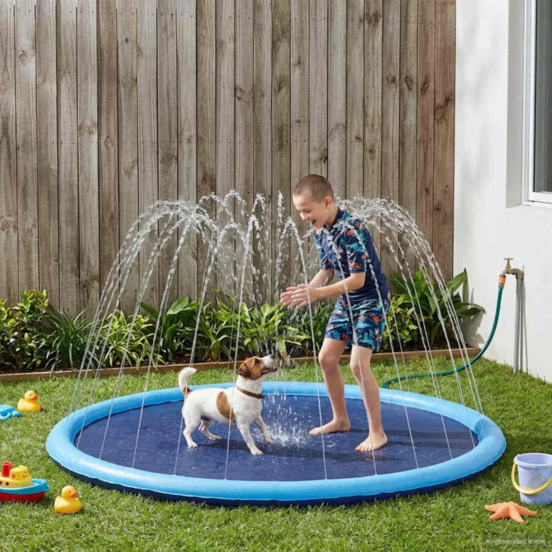 Šlapioji zona vaikams ir šunims Mėlyna Ø200 x 9 cm PVC