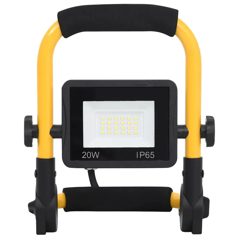 LED prožektorius su rankena, šiltos baltos spalvos, 20W