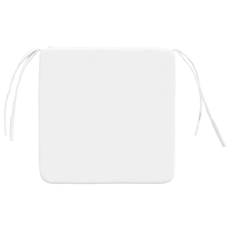 Sėdynių pagalvėlės 4 pcs Balta 40 x 40 x 3 cm audinys