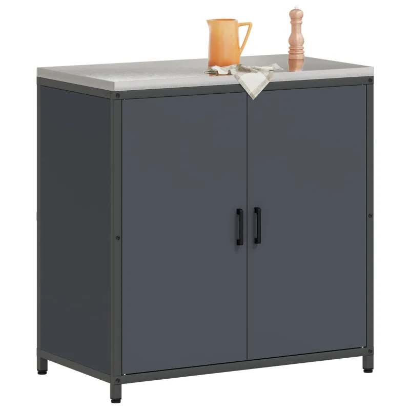 Virtuvės saugojimas HATTEM Antracito 90 x 50 x 92 cm Plienas