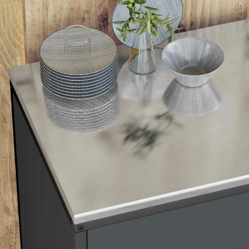 Virtuvės saugojimas HATTEM Antracito 90 x 50 x 92 cm Plienas