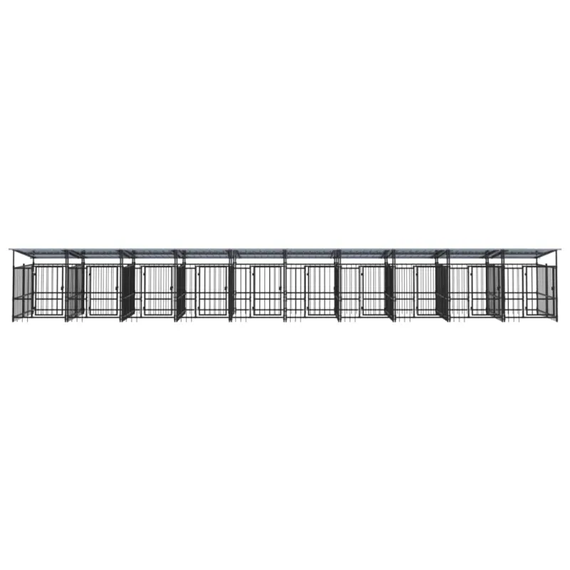 Lauko voljeras šunims su stogu, plienas, 18,77m²