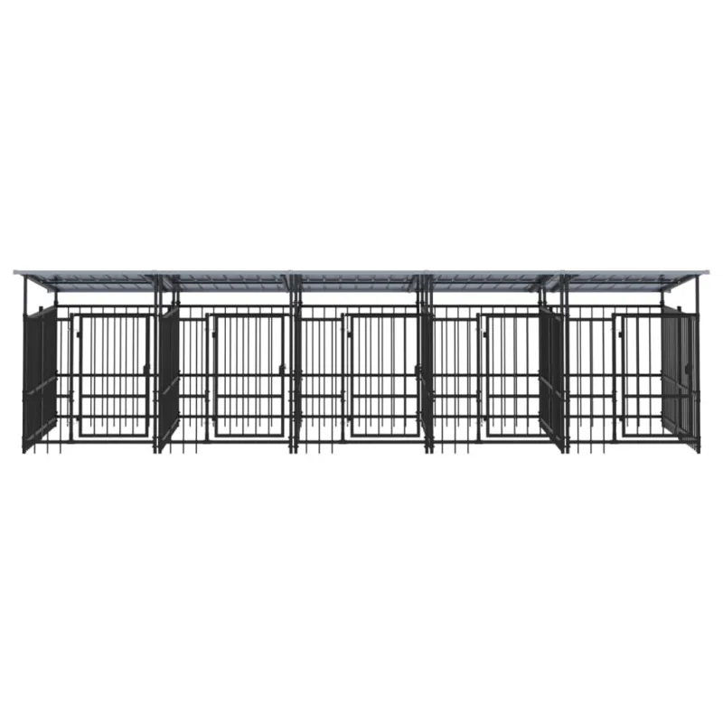 Lauko voljeras šunims su stogu, plienas, 9,38m²