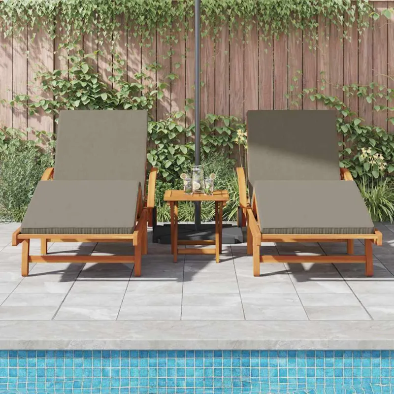 Saulės gultas 3 pcs Tortora 200 x 67 x 84 cm