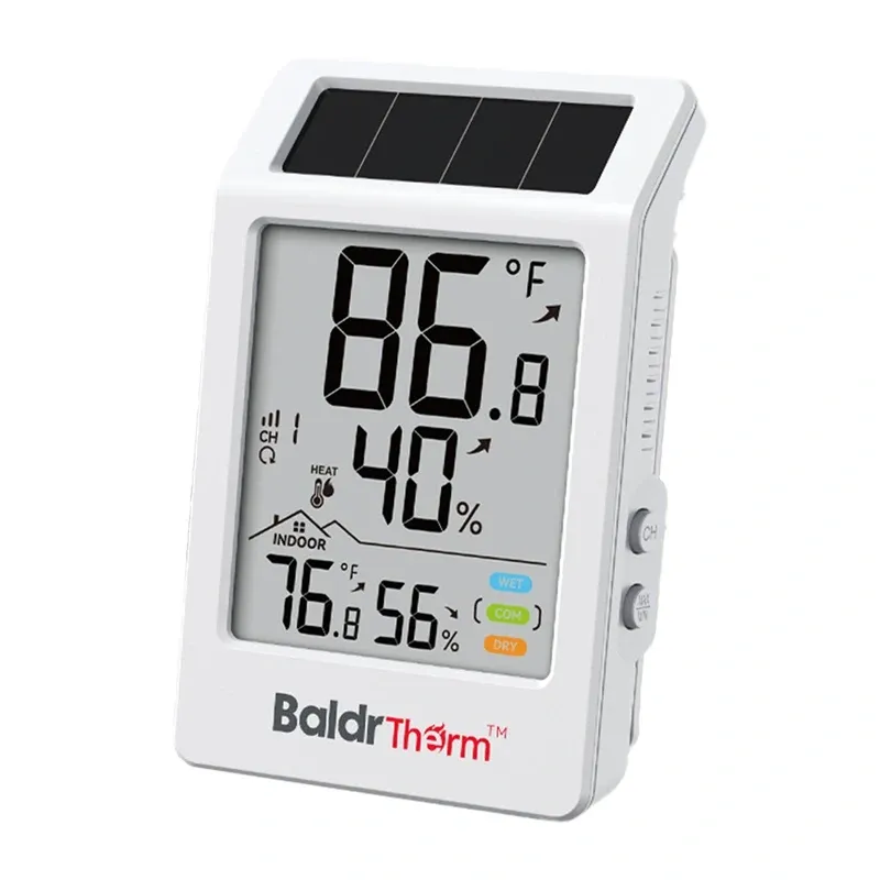 BALDRTHERM B0707 aurinkokäyttöinen lämpö- ja kosteusmittari universal