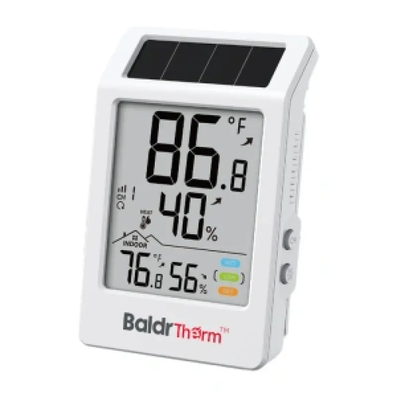 BALDRTHERM B0707 aurinkokäyttöinen lämpö- ja kosteusmittari universal