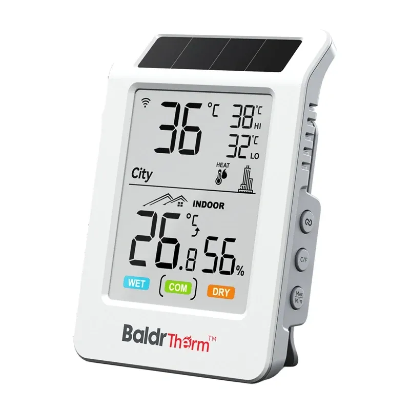 BALDRTHERM HCS596WB päikeseenergial töötav Wi-Fi termohügromeeter universaalne