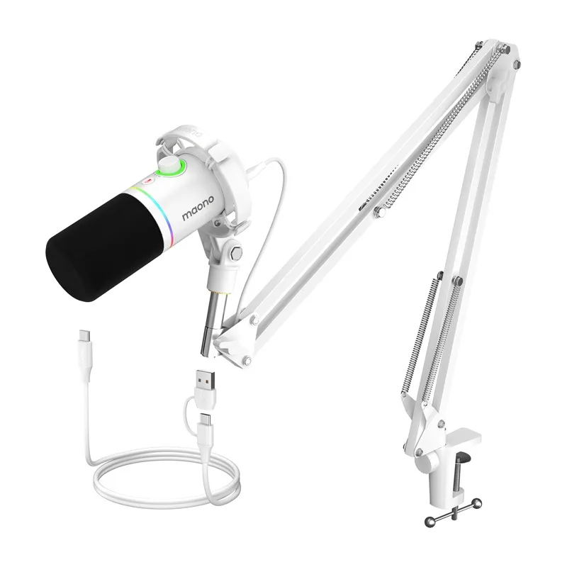 Maono PD200XS -mikrofoni (valkoinen) yleiskäyttöinen