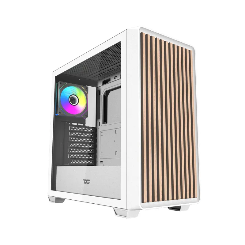 Darkflash DS900WD ATX arvutikorpus (valge) + 4 universaalset ventilaatorit