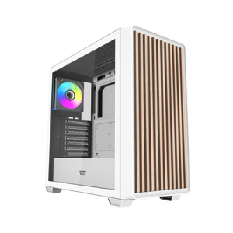 Darkflash DS900WD ATX arvutikorpus (valge) + 4 universaalset ventilaatorit