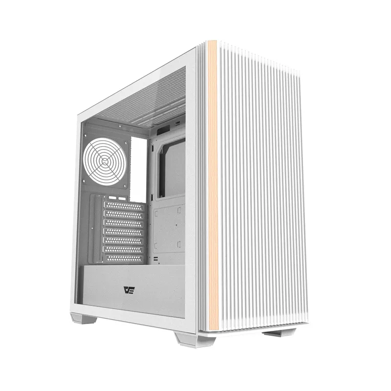 Darkflash DS900WS ATX -tietokonekotelo ilman tuulettimia (valkoinen) universaali