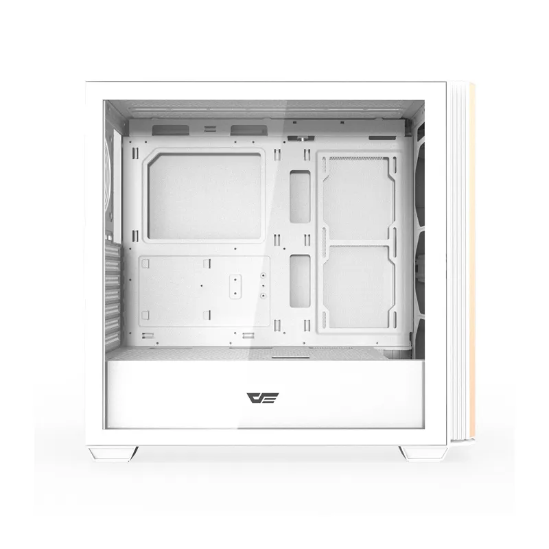 Darkflash DS900WS ATX -tietokonekotelo ilman tuulettimia (valkoinen) universaali