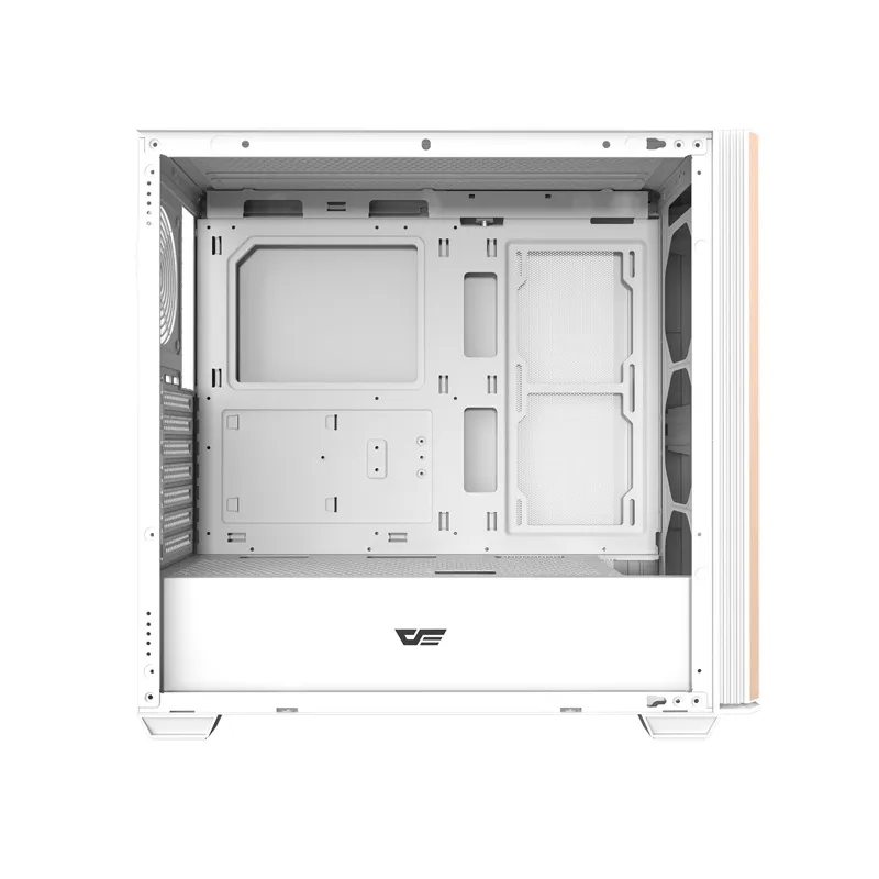 Darkflash DS900WS ATX -tietokonekotelo ilman tuulettimia (valkoinen) universaali