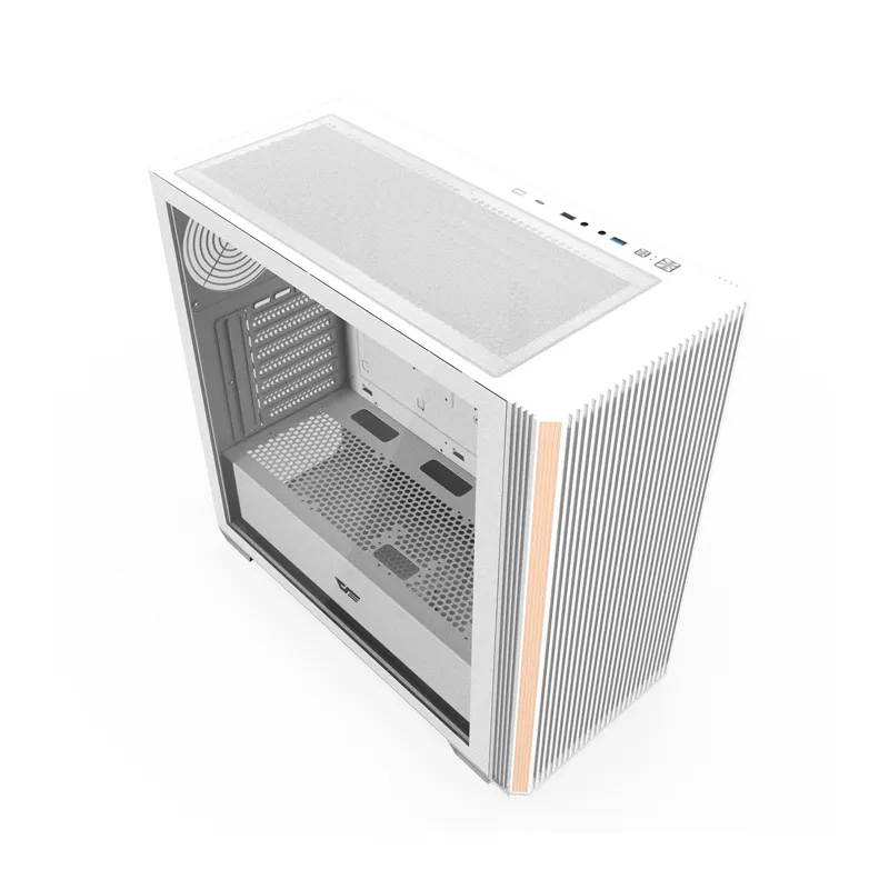 Darkflash DS900WS ATX -tietokonekotelo ilman tuulettimia (valkoinen) universaali