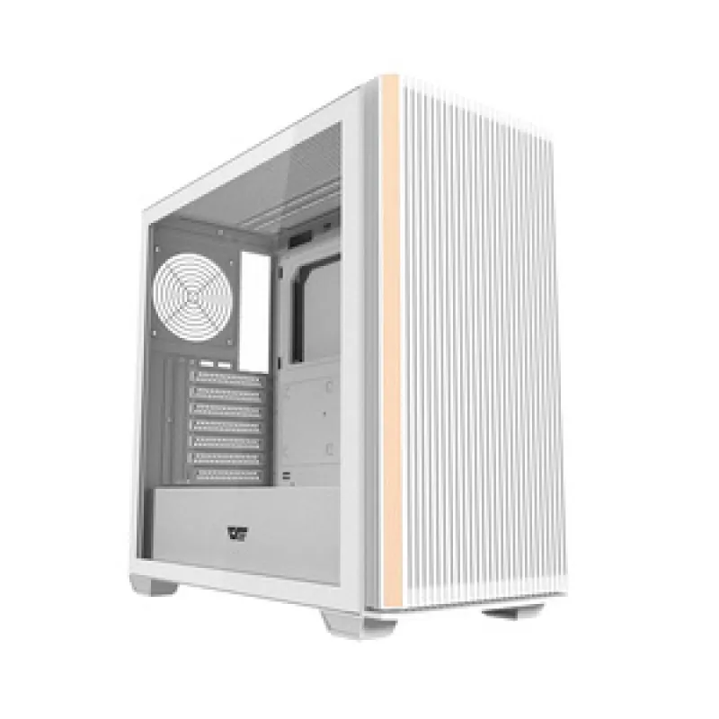 Darkflash DS900WS ATX -tietokonekotelo ilman tuulettimia (valkoinen) universaali