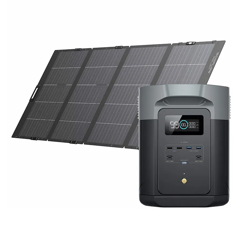 EcoFlow Delta 2 Max -paketti + 400 W PV-paneeli (taitettava) universaali