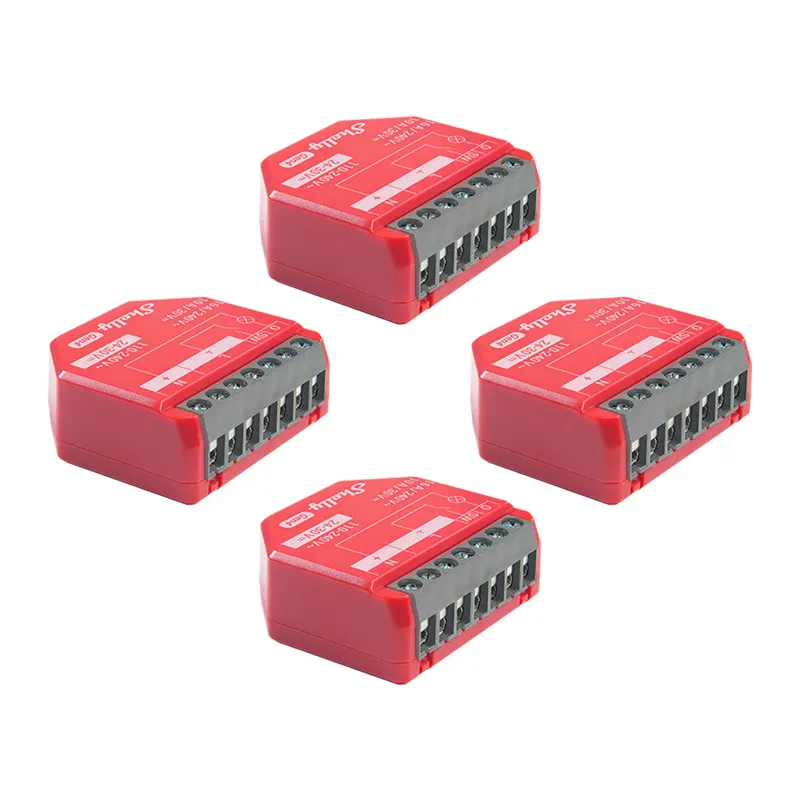 4 kpl Shelly 1 PM Gen4 Zigbee/Matter -yhteensopivaa ohjainta, universaali