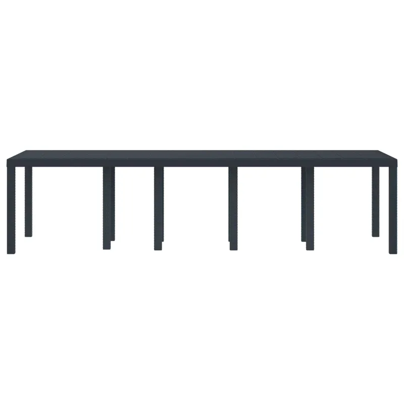 Sodo stalas Antracitas 300 x 100 x 73 cm poliratanas