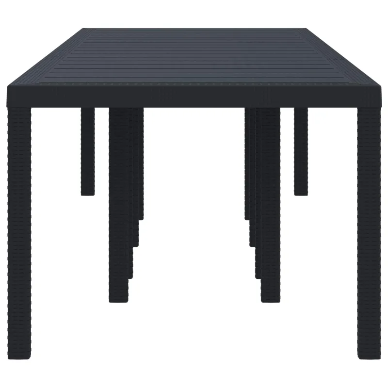 Sodo stalas Antracitas 300 x 100 x 73 cm poliratanas