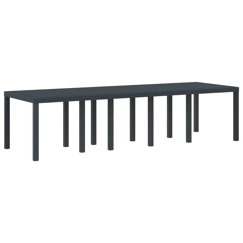 Sodo stalas Antracitas 300 x 100 x 73 cm poliratanas