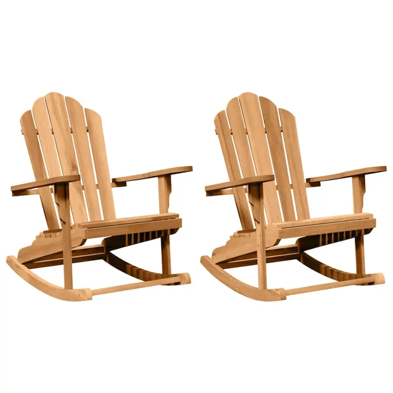 Adirondack supama kėdė 2 vnt. Ruda Tikmedžio medienos masyvas