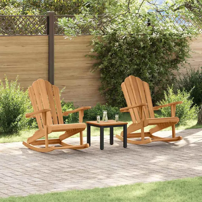 Adirondack supama kėdė 2 vnt. Ruda Tikmedžio medienos masyvas