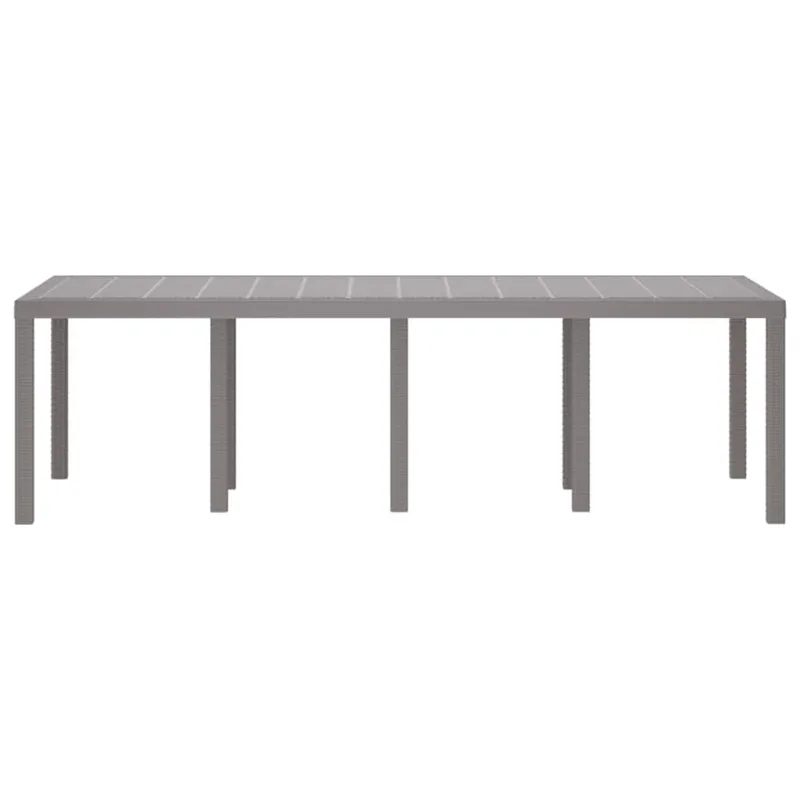 Sodo stalas Šviesiai pilka 250 x 100 x 73 cm poliratanas