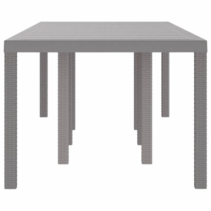 Sodo stalas Šviesiai pilka 250 x 100 x 73 cm poliratanas