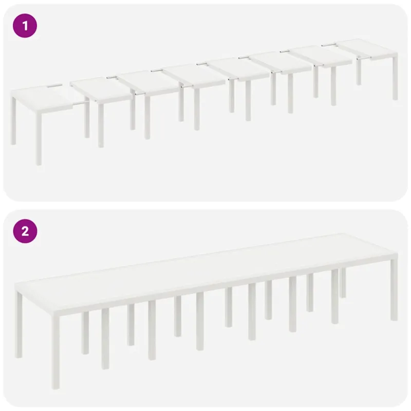 Sodo stalas Balta 400 x 100 x 73 cm poliratanas