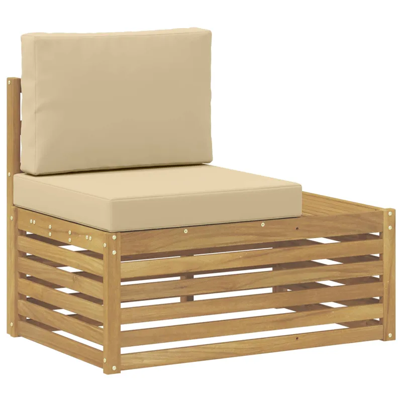 Lauko sofos komplektas su pagalve 6 Vienetas Balta ir kreminė
