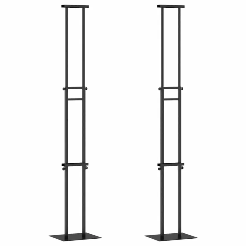 Prekybos parodos stendai 2 vnt. Juoda 30 x 23,5 x 210 cm