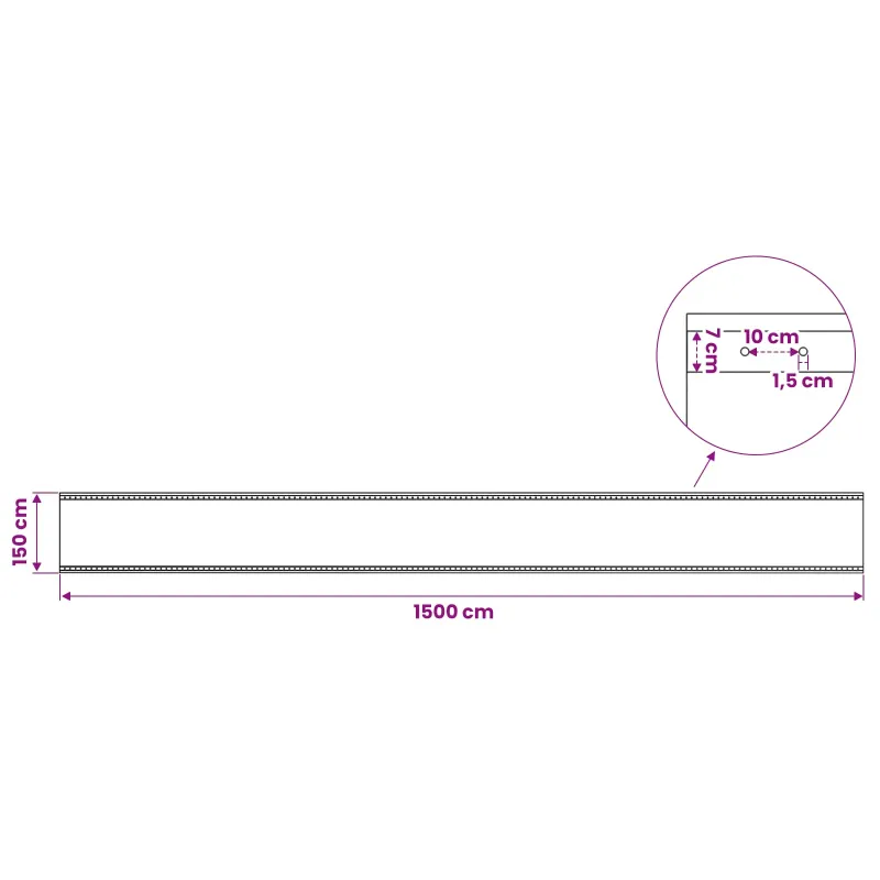 Tent su kilpom 2 vnt. Žalia 1,5 x 15 m 260 gsm PE