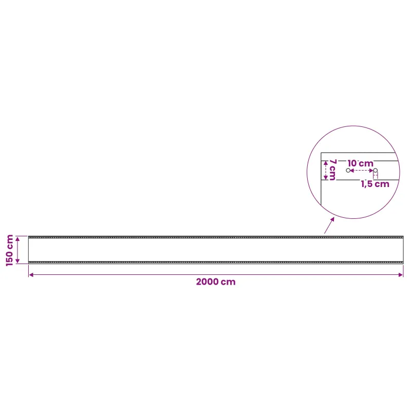 Tent su kilpom 2 vnt. Žalia 1,5 x 20 m 260 gsm PE