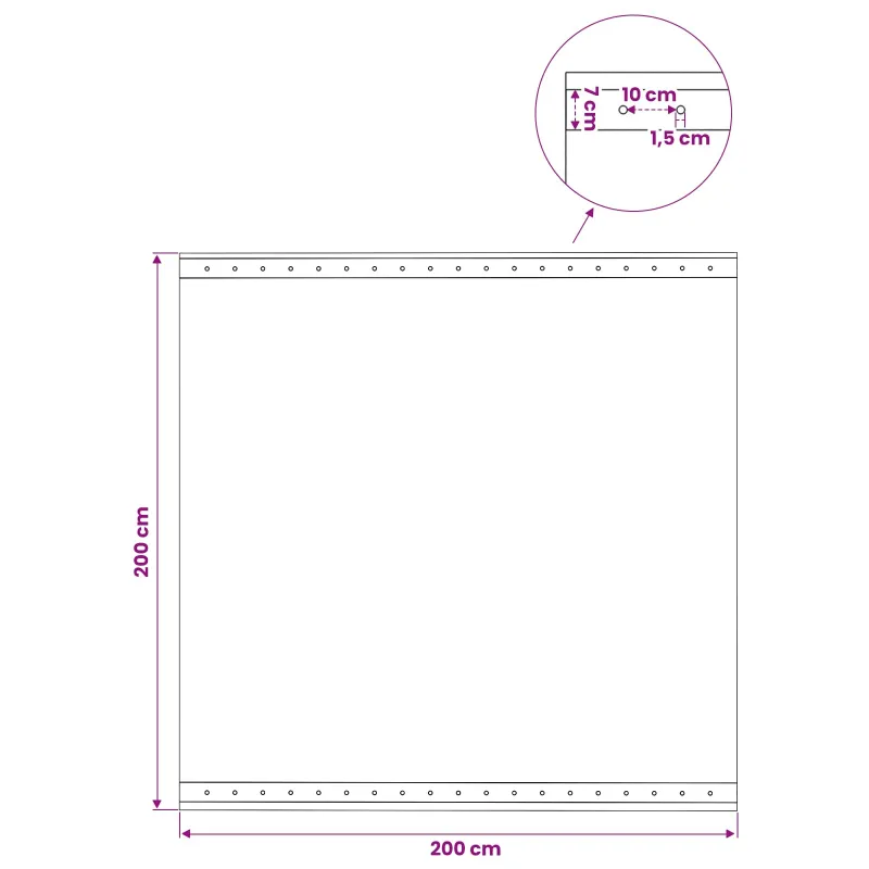 Tent su kilpom 2 vnt. Žalia 2 x 2 m 260 gsm PE