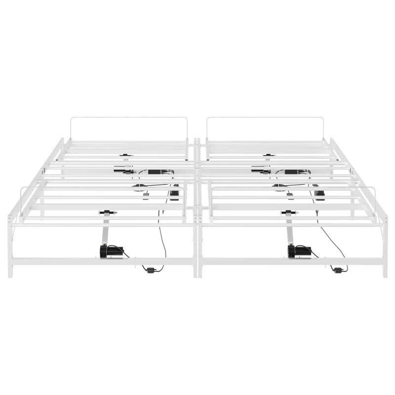Elektrinis reguliuojamas lovos rėmas Balta 200 x 200 cm Plienas