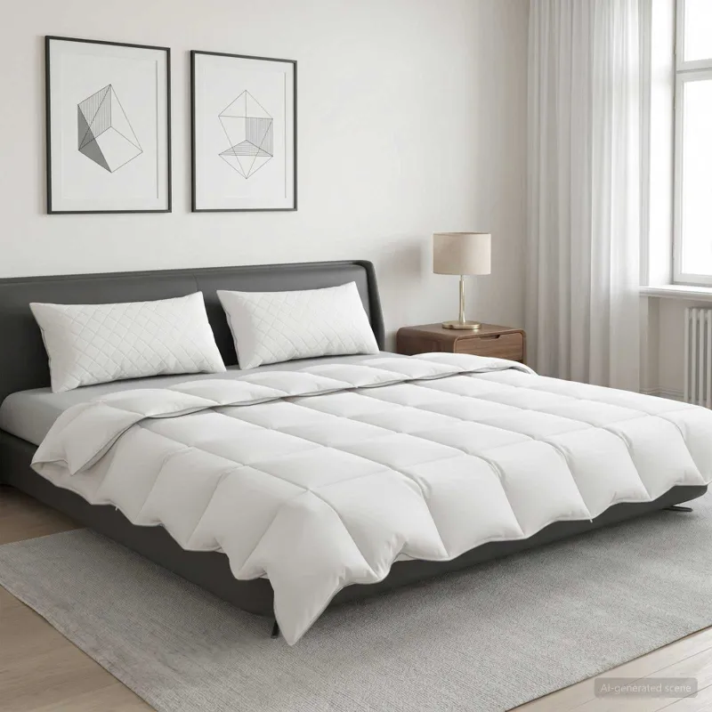 90% žąsies pūkų antklodės komplektas FULDA 3 vnt. 200 x 200 cm