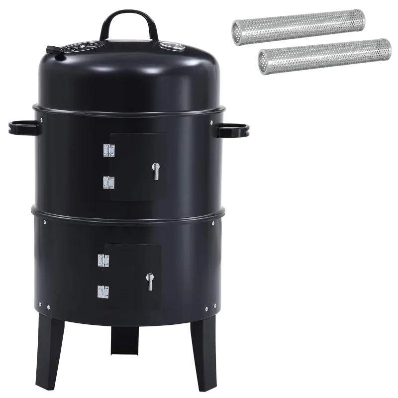 Lauko grilis Ø 40 x 80 cm Plienas Juoda