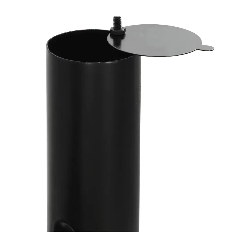 Lauko grilis 103 x 60 x 113 cm Plienas Juoda