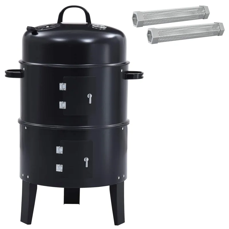 Lauko grilis Ø 40 x 80 cm Plienas Juoda