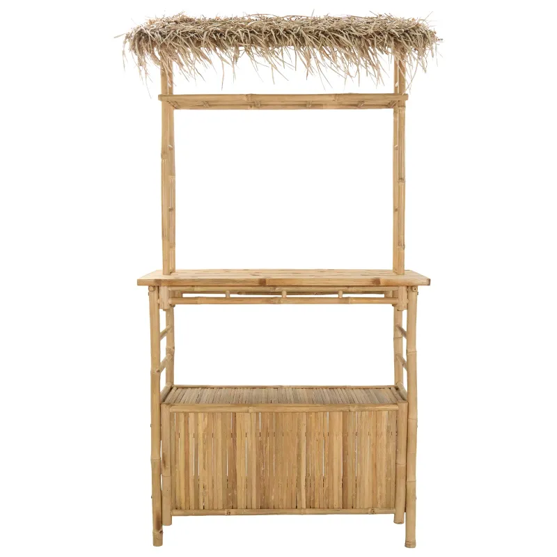 Lauko baaripöytä Bambukas, luonnollinen 110 x 50 x 209 cm