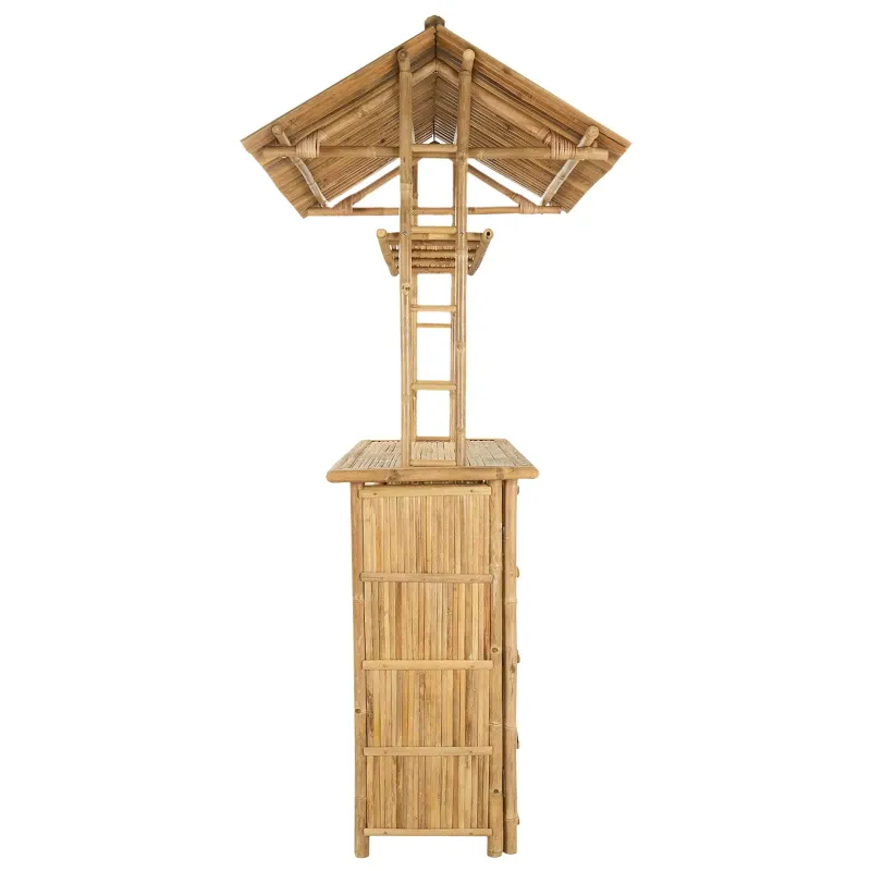 Lauko baaripöytä Bambukas, luonnollinen 115 x 95 x 214 cm