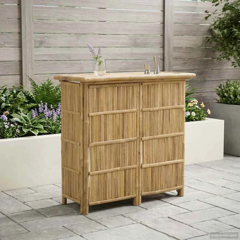 Lauko baaripöytä Bambus Naturaalinen 115 x 55 x 105 cm