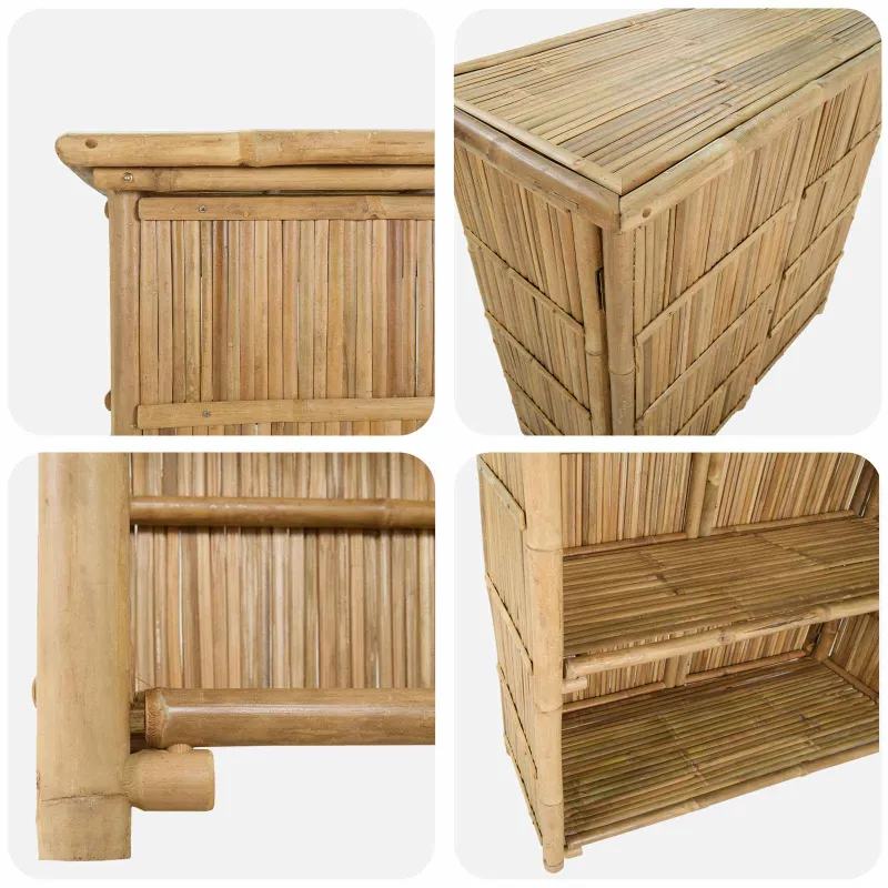 Lauko baaripöytä Bambus Naturaalinen 115 x 55 x 105 cm