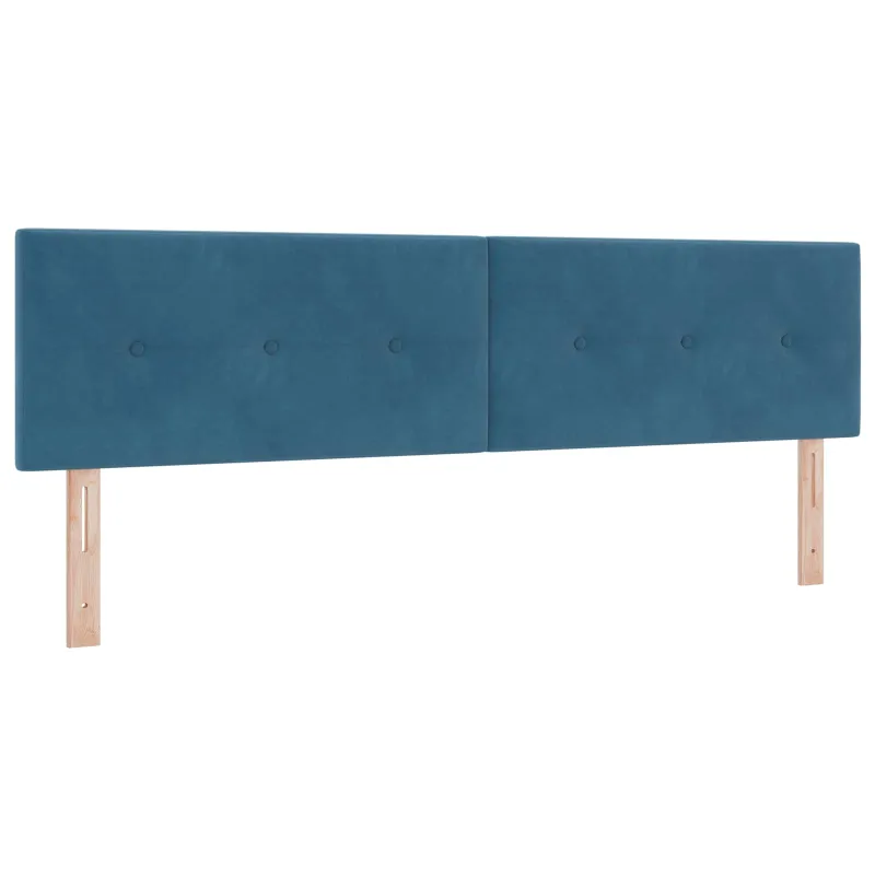Lova su čiužiniu ir LED apšvietimu Mėlyna 180 x 200 cm Aksomas