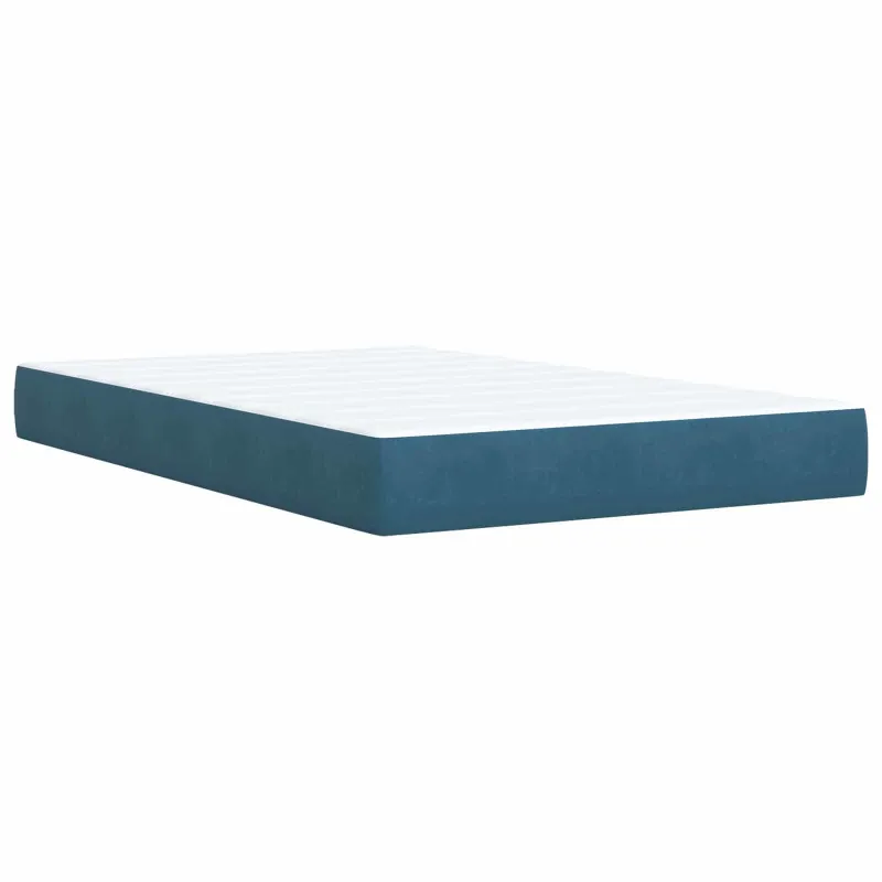 Spyruoklinė lova su čiužiniu Mėlyna 120 x 190 cm Aksomas