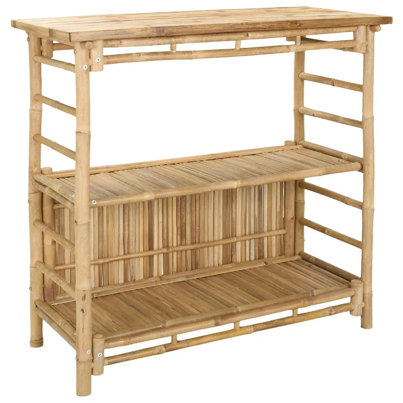 Ulkokäytäväpöytä Luonnollinen 110 x 50 x 105 cm Bambua