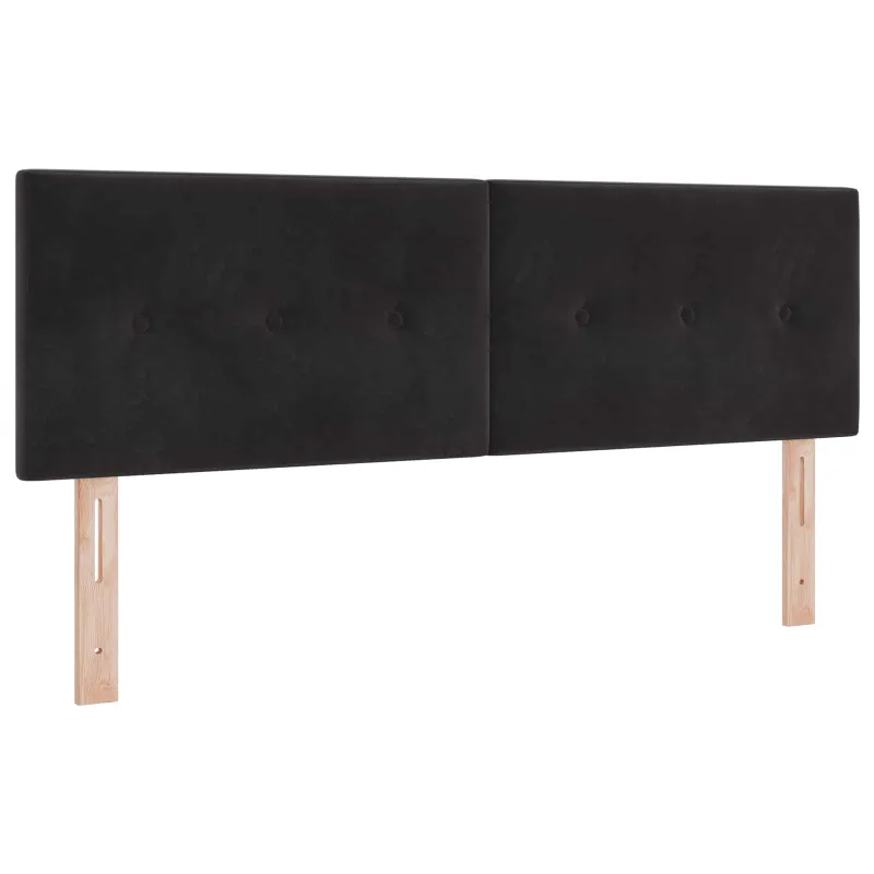 Otmana lova su matracsu ir LED Juoda 140 x 190 cm Aksomas