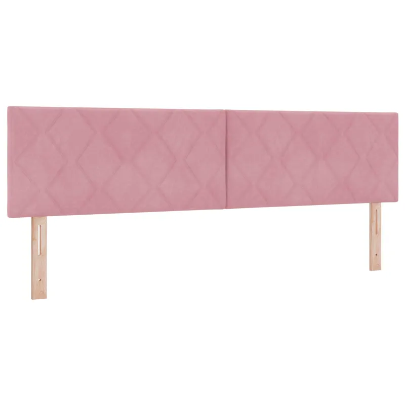 Otmana lova su matracsu ir LED Rožinė 180 x 200 cm Aksomas